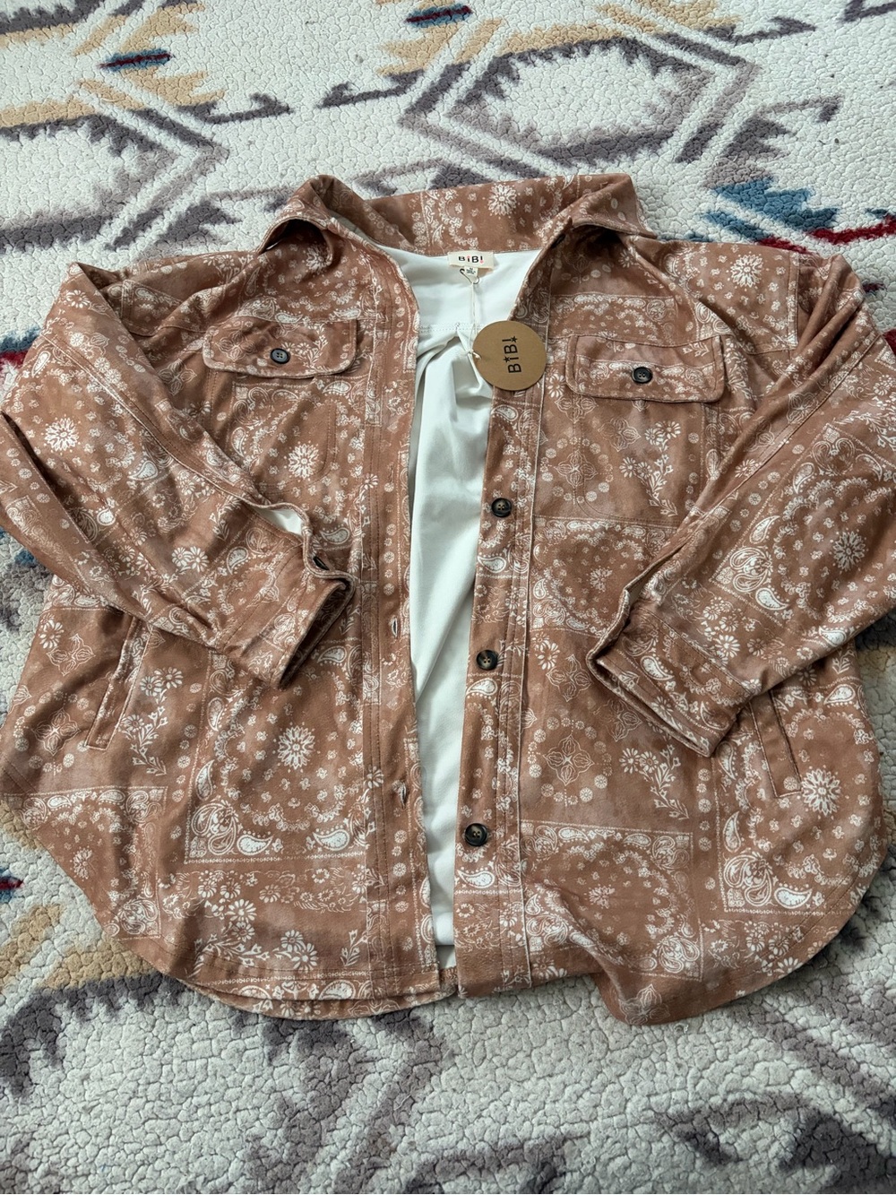 BiBi Paisley Bandana Shacket ✨NWT✨